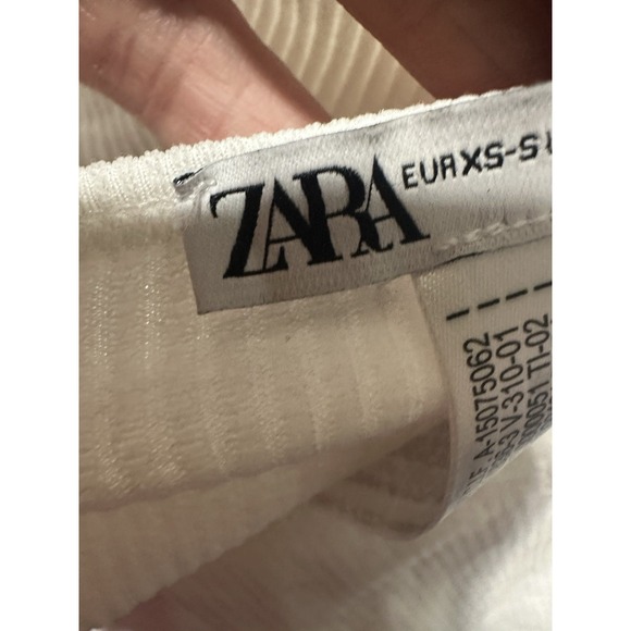 Zara Limited Edition Seamless Crop Top Viral Rhinestone Fringe Hem Sz XS/S - Picture 7 of 10